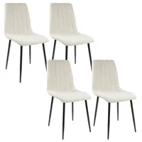 Albatros Esszimmerstühle 4er Set GARDA beige - Komfortabler Polsterstuhl