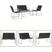 vidaXL Lounge-Set schwarz 44352