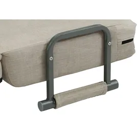 Mendler Schlafsessel HWC-K29, Klappsessel Schlafsofa Gästebett, Liegefläche 190x100cm, Stoff Chenille (370g/m2) ~ creme