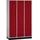 C+P Schließfachschrank Intro, 12 Fächer, H1950xB1220xT500mm Front Rubinrot Korpus Lichtgrau
