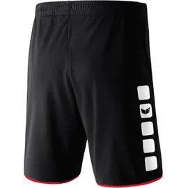 Erima Classic 5-C Short Mit Innenslip, Schwarz/Rot, XL