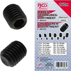 BGS Madenschrauben-Sortiment 14135, 160-tlg.