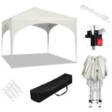 Kaket Popup-Gartenpavillon, Beige, Metall, 300x260x300 cm, Sonnen- & Sichtschutz, Pavillons & Pergolas