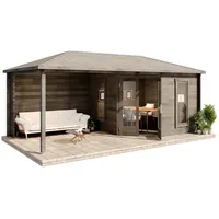 Alpholz 5-Eck Gartenhaus Liwa 595 x 300 cm aus