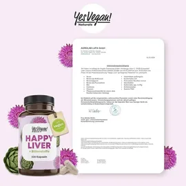 yes vegan Leber Komplex Mariendistel Artischocke Löwenzahn Cholin Kapseln 220 St.