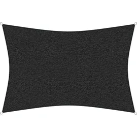 Gartenia Sunprotect sunprotect 83442 Professional Sonnensegel, 6 x 4 m, Rechteck, wind- & wasserdurchlässig, schwarz - Schwarz