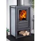 Kaminofen Globe-fire Luna II L raumluftunabh. Guss Naturstein grau 6kW