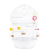 Ferplast Gabbia per Uccelli BALI Gabbia per Canarini, Bengalini, Cocorite, Inseparabili, in Metallo, Accessori inclusi Posatoi Mangiatoie Girevoli, 43 x 43 x h 68,5 cm.