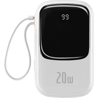 Baseus Powerbank Qpow PRO with cable, 20000mAh, 20W (White)