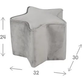 roba Kinderhocker Lil Sofa Sternform grau