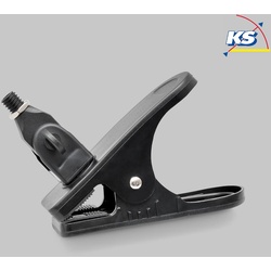 Konstsmide Befestigungsclip für 12V LED-Spots, mit Gewinde, Schwarz, Aluminium / Kunststoff KON-7644-000