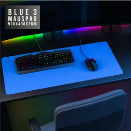 CSL Gaming Mauspad, XXL, 900 x 400 x 3 mm, Schreibtischunterlage, extralarge, waschbar, dunkelblau