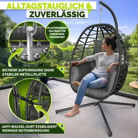 tillvex Hängesessel Dunkelgrau