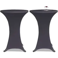 vidaXL Tischhusse Stretchhusse Anthrazit Ø 80 cm