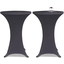 vidaXL Tischhusse Stretchhusse Anthrazit Ø 80 cm