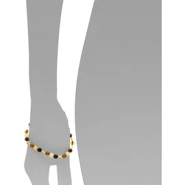 Ostsee-Schmuck Armband Kugel 6 mm braun 19 cm