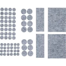 BGS Diy 80702 Satz Filzgleiter grau-meliert | 80-tlg.