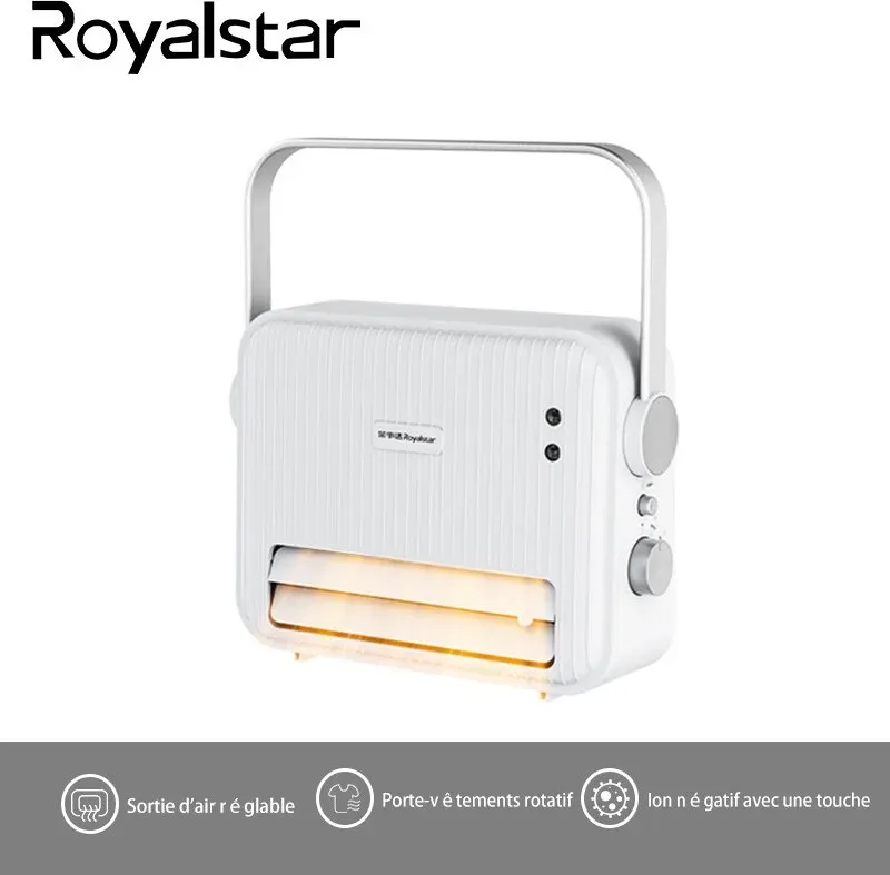 Royalstar 2000W Heizgerät, Handtuchtrockner, tragbares Wand-Heizgerät, keine Installation erforderlich, 2 Heizstufen, NTC-B2210W