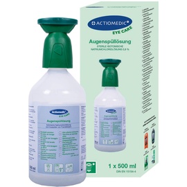 ACTIOMEDIC Augenspülflasche mit Natriumchloridlösung 0,9%, 500 ml