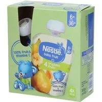 NESTLE Baby Fruit® Gourdes 4 fruits Aliment 4x90 g