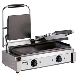 Gastro Doppel-Elektro-Kontaktgrill 3,6 kW Grillplatten glatt