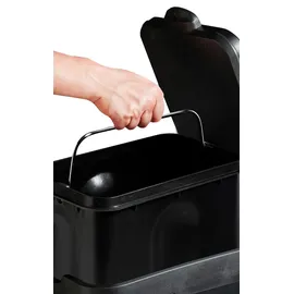 Home4You Mülleimer 5 l Schwarz