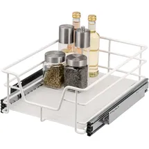 bremermann Teleskopschublade Weiß, Metall, 37x14x44 cm Küchenzubehör