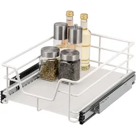 bremermann Teleskopschublade Weiß, Metall, 37x14x44 cm Küchenzubehör