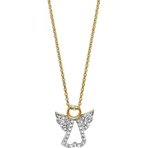 Julie Julsen Kette mit Anhänger Engel Gelb / Silber