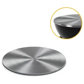 höfats Feuerschale Deckel Ø 70 cm Edelstahl silber