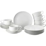 Rosenthal Joyn White Set 18-tlg. Kombi-Service, Steinzeug, Geschirr, Essgeschirr, Kaffeeservice, Frühstücksteller, Tassen weiß