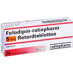 FELODIPIN-ratiopharm 5 mg Retardtabletten 20 St