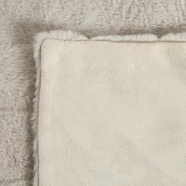 Beliani LABYAR Kuscheldecke 180 x 220 cm Beige