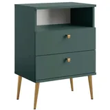 OTTO home Nachtschrank Elyria 50 x 34 x 69,5 cm Grün