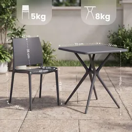 deluke GRETA Set 4-tlg. Dunkelgrau