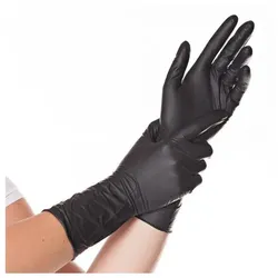 Nitrilhandschuhe Überlänge Schwarz Gr. S puderfrei 100 Stück Safe Long 30 cm lang Einweghandschuhe Einmalhandschuhe Handschuhe Arbeitshandschuhe