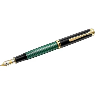Pelikan Souverän M1000 Kolbenfüller schwarz/grün/gold B (breit)