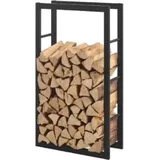 Westerholt Kaminholzregal Metall 1,02 x 1,00 m Schwarz
