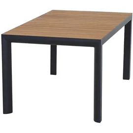 Siena Garden Silva Gartentisch 160,5 x 90 x 74 cm Anthrazit/Teak