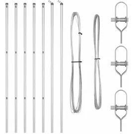 vidaXL Zaunpfosten 7 Stk. Ø32 mm 210 cm Verzinkter Stahl