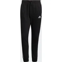 Adidas Essentials French Terry Tapered Cuff 3-Streifen Hose Black / White S