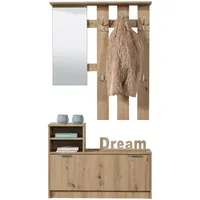 INOSIGN Ravenna Dielenschrank 100 x 29 x 191,5 cm braun
