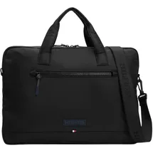 Tommy Hilfiger Herren Laptoptasche Monotype Computer Bag mit Reißverschluss, Schwarz (Black), Einheitsgröße