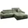 Jockenhöfer Eckcouch Polyester L-Form 3-Sitzer Grün