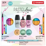 Stabilo Pastellove Set sortiert, 35er-Pack (77/5-9-5)