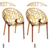 CLP Crystal Stapelstuhl 59 x 60 x 80 cm bernstein 2 St.