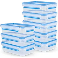 Emsa Frischhaltedose blau 13,5 cm x 19,5 cm x 5,8 cm 0,8 l 8-teiliges Set