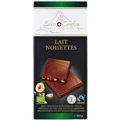 Swiss Confisa Lait Noisettes Schokolade mit Haselnuss bio