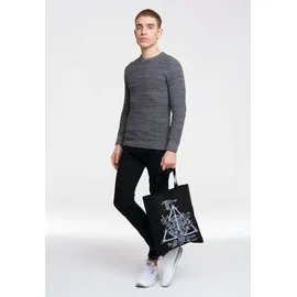 LOGOSHIRT Baumwolltasche The Three Brothers schwarz 38 x 42 cm