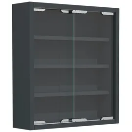 VCM Hängevitrine Agisa 37 x 10 x 40 cm Grau